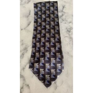 Louis Roth 100% Silk Handmade Geometric Brocade Tie